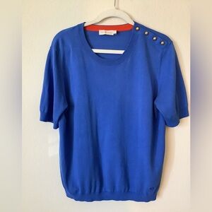 Tory Burch Preston Crewneck Sweater Blue Size M
